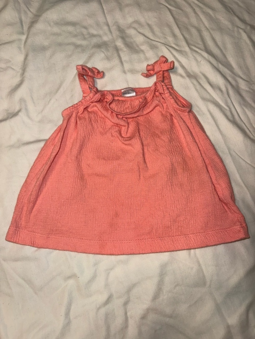 Carter's Pink Coral Baby Tank with Knotted Straps and floral diaper cover set - Picture 4 of 8